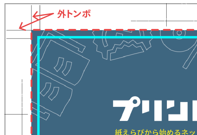 塗り足し領域の確認