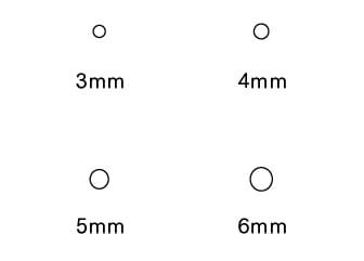 孔(穴)のサイズ一覧