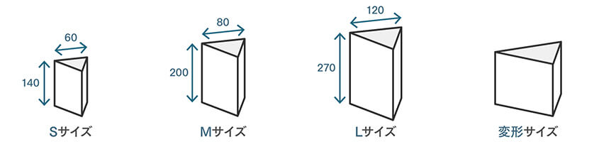 3角POP印刷の種類